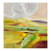 Original hand-painted landscape oil painting solitary Li Tingshan living room decorative painting collection national tide art