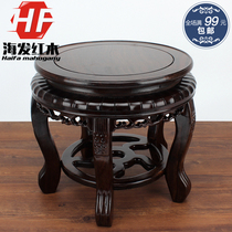 Redwood collection tiger head a few black sandalwood tiger head stool round solid wood small stool flower bonsai flower several flower stand flower stand