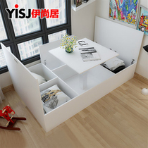 Multifunctional lifting tatami bed whole house custom storage storage bed high box bed with lifting table single bed