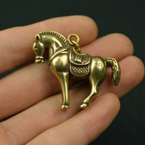 Tang Dynasty antique copper horse small pendant Zodiac Horse Horse to success Pure copper accessories hanging hot new products