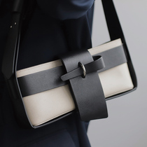 BEN by SONG2022 new Chinese style square dumpling bag simple woven underarm bag niche commuter shoulder bag