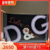  D&G Duga Banner 22 new mens fashion DG printed genuine leather handbag bag bag
