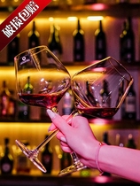 Wine glasses set household crystal champagne glasses ins European style goblet sobering machine advertising wine glasses