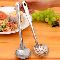 Full stainless steel soup spoon leaking spoon Long handle Spicy Hot Pot Japanese Hot Pot Spoon Cutlery Spoon