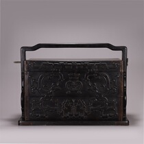 Old Collection Sandalwood Shuanglong Holding Longevity Food Box H-5820