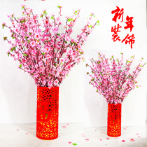 New Years Day New Years Day New Years Spring Festival Decoration Peach Blossom Yuanbao Wealth God Zodiac Doll Decoration Window Decoration