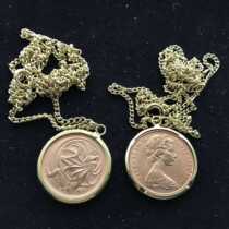 Exquisite brass Australia 2 points Elizabeth II handmade chain to send beauty goddess boutique