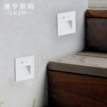 Type 86 human body induction foot lamp embedded outdoor waterproof home corridor aisle lamp steps stair stepping lamp