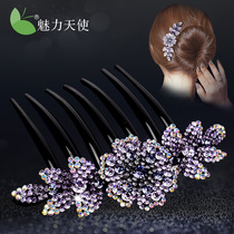 Acrylic hair ornaments female Korean simple dish hair artifact Elegant rhinestone hairpin hairpin hairpin card headdress