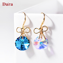 Bow sweet earrings 2021 new simple temperament Joker advanced earrings earrings ear clip without ear hole female