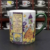 Foreign trade boutique LANG mug standard American painted bee castle coffee cup handy cup