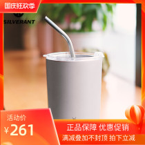 Silver Ant pure titanium double-layer titanium cup lightweight portable tea cup household outdoor heat insulation anti-scalding water cup coffee cup beer glass