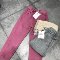 Xin Mei plus velvet thickened sports pants womens 8888 autumn and winter pants loose straight drawstring leg guard pants casual nine-point pants tide