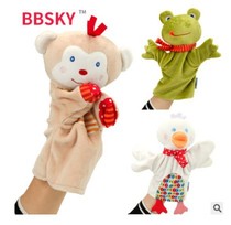 Baby storytelling hand puppet toy baby finger monkey duck frog puppet comfort doll animal glove