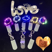 Led cake decoration light Multicolored warm yellow flash string Birthday party Romantic wedding baking dessert table dress up