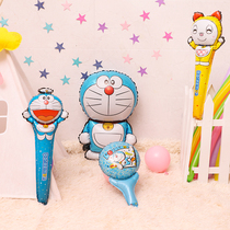 Baby happy birthday decoration balloon body scene layout girl Doraemon one year old child theme party