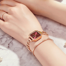 Julii time watch female small simple temperament niche temperament ins Wind small dial Diamond small square watch hand chain Watch