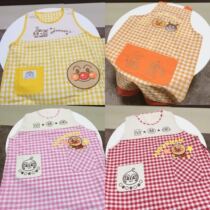 Export Daily single bread Superman cotton linen oil-proof anti-dressing gown baking floral work clothes cute embroidered apron