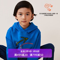 lagetom Lgorm childrens clothing for boys and girls wool ring knitted cotton slim childlike embroidery hooded pullover