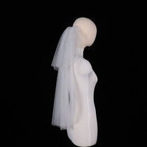 Shiny luminous head yarn short and playful and reduced age white champagne with hairdresser double bridal wedding brigade Filming Accessories