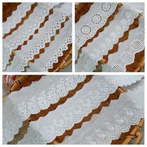 High quality export unilateral cotton cloth cotton thread embroidery lace lace clothing accessories DIY leader mouth clothing edge material