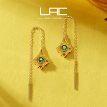 LAC high jewelry natural emerald stud