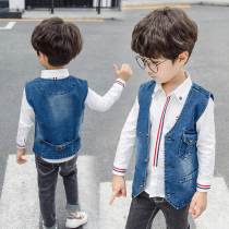 Boy Cowboy Waistcoat Spring Autumn Slim 2020 new baby Kamshoulder CUHK Childrens Korean version suit waistcoat waistcoat