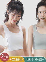 Japan No Scratches Chest Underwear female large breasted vest Students slim breasts Slim Breast movement wrap Chest Les Handsome T Thin