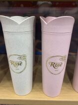 Miniso name Genesis Rose McShannon Plastic with Handcup 400ml Student Dormitory Office White Collar Cup