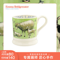 Emma Bridgewater spring day lamb mid-mark cup glazed under-glazed ceramic fields handmade water glass