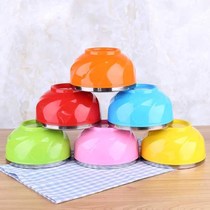 House student Korean color separation bowl family use household insulation tableware Bowl lodging