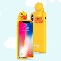 B Duck little yellow Duck Protective case iPhoneX XS Plus Apple phone case cute card cover anti-drop silicone