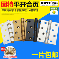 Gute 304D stainless steel hinge 4 inch invisible closed door silent buffer ball hinge wooden door hinge