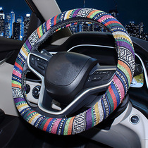 New National style old coarse cloth linen car steering wheel cover personality trend car handle Four Seasons general type