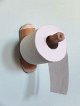 Creative Retro Solid Wood Tissue Tissue Tied Branch Roll Roll Roll Living Room Kitchen Wall-mounted Tissue