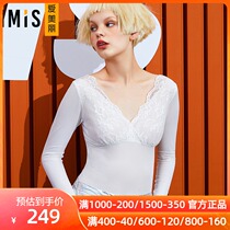 Love beautiful thermal underwear bottoming coat ladies round neck Cup lace can wear autumn clothes IM72BMM1