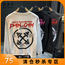 卫衣男2022春秋季新款圆领套头印花字母帅气上衣高端外套美式潮牌