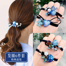 Leather band female head Hairband Korean netizens line head rope Korean cute simple tie hair rubber band hair rope