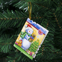 Christmas presents Santa Claus snowman greeting cards Christmas tree hanging adorned with less managed marketing funk boat songs