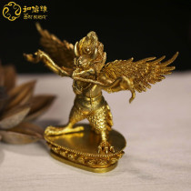Large Popenkin Fin Birds Pure Bronze Mead Bronze Statue of 4-inch small Buddha statue with fine pendulum in carry-on