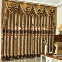 European-style high-end hollow embroidery curtains custom living room Chenille velvet curtains finished bedroom balcony floor curtains