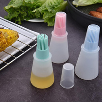 Cross border hot pins with protective cover bbq hairbrush control Oil brushed silicone Barbecue Brush Silicone Bull Oil Bottle Inclined Sweeping Oil Bottle Sweep