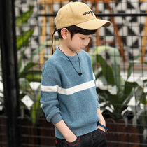 Boys sweater children plus velvet thickened sweater autumn and winter clothes new winter boys middle and big children bottoming sweater