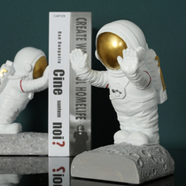 Astronaut Book Shield Leaning on the Pendulum Creative Modern Personality Small Desktop Office Book Room Cabinet Arranged Decorations Furnishing