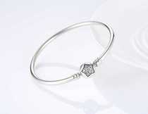 925 pure silver pan classic string bead chain round snake bone bracelet with pure silver base chain single chain diver gift