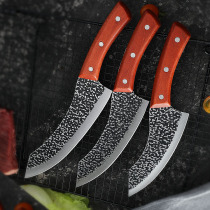 Stainless steel wood handle chef knife Kitchen boning split peeling knife Hand forged slaughtering knife Slaughtering sheep peeling knife