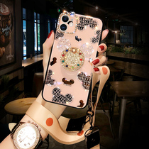 Apple 12 phone shell womens personality creative water drill full-pack lens anti-fall new 12promax limited edition ins net red homo iphone11 silicone gel max fashion wave protective sleeve