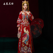 Xiuhe dress bride 2021 new Chinese wedding dress Xiuhe dress Feng Guanxia dress 2021 dragon and phoenix coat Xiuhe