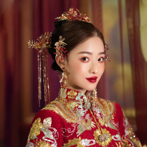 Mengyao bride Chinese headwear suit red show hair accessories tassel step shake ancient wind Dragonfly classical accessories