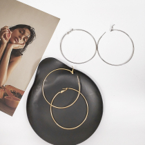 s925 sterling silver needle European and American earrings ring ring ring type big earring ring temperament Korea Net red 2020 new trending women